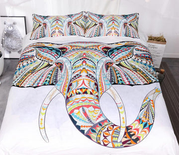3D Elephant Pattern 193 Bed Pillowcases Quilt