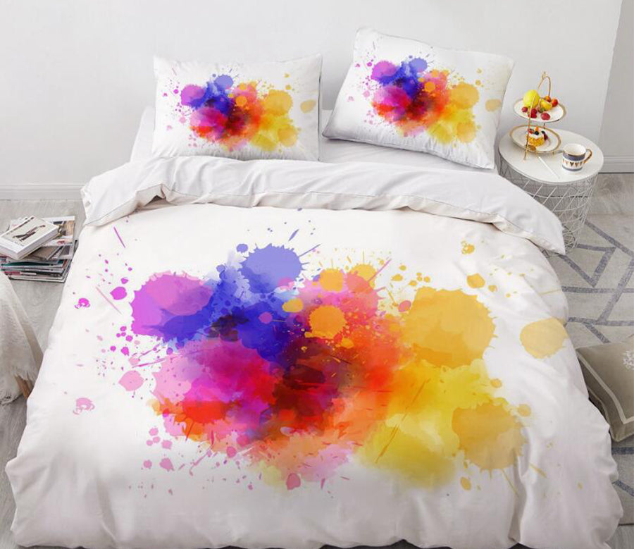 3D Color Ink Dots 9095 Bed Pillowcases Quilt