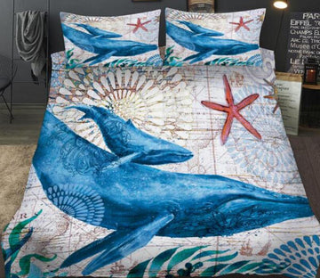 3D Whale Starfish 66136 Bed Pillowcases Quilt