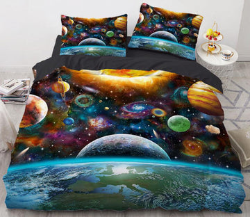 3D Space Planet 8869 Bed Pillowcases Quilt