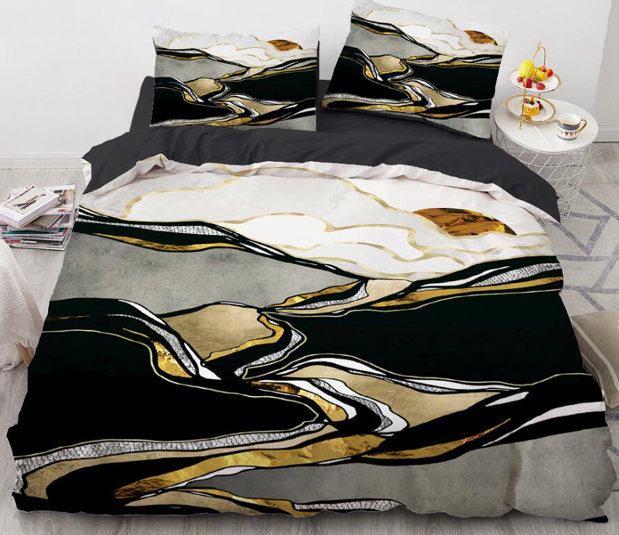 3D Mountains 8879 Bed Pillowcases Quilt