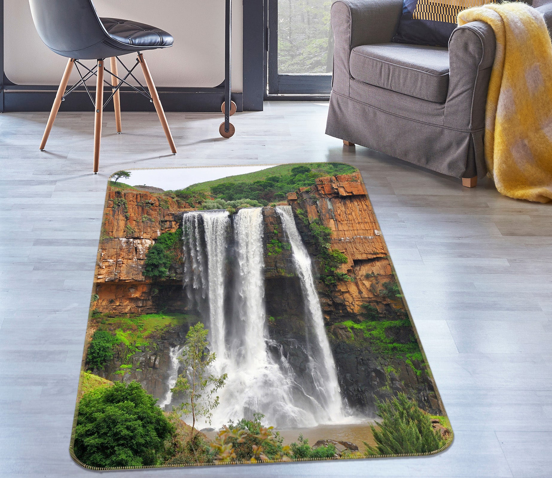 3D Waterfall 26045 Non Slip Rug Mat