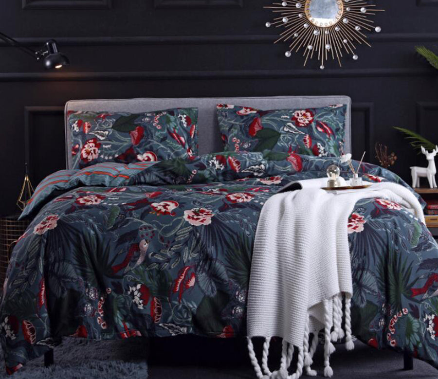 3D Flower Language Flow 1122 Bed Pillowcases Quilt