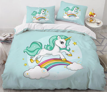 3D Green Exclusive Beast Rainbow 156 Bed Pillowcases Quilt
