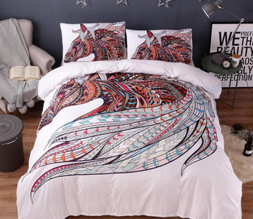 3D Horse Totem Pattern 99166 Bed Pillowcases Quilt