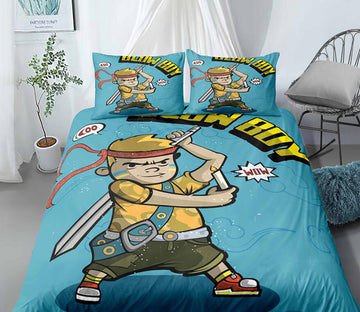 3D Cartoon Teenager 99157 Bed Pillowcases Quilt