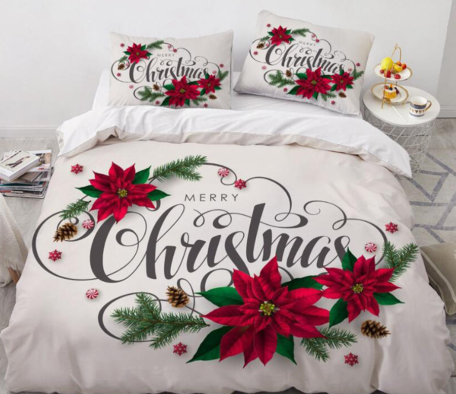 3D Letter Flower 9144 Bed Pillowcases Quilt