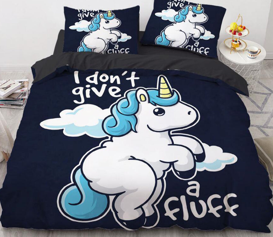 3D Cartoons Unicorn Cloud 8817 Bed Pillowcases Quilt