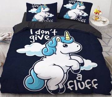 3D Cartoons Unicorn Cloud 8817 Bed Pillowcases Quilt