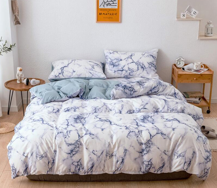 3D Marble-Blue 1163 Bed Pillowcases Quilt