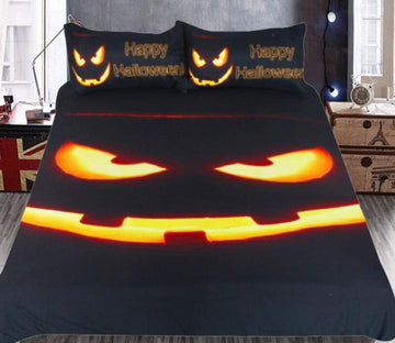 3D Pumpkin Party 1200 Bed Pillowcases Quilt