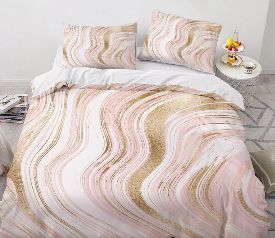 3D Curve Lines 9074 Bed Pillowcases Quilt