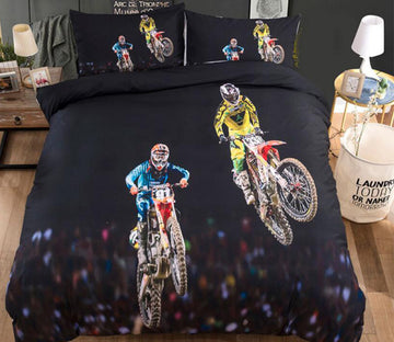 3D Two People Riding A Motorcycle 1163 Bed Pillowcases Quilt