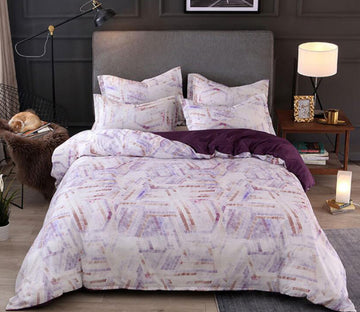 3D Purple 66185 Bed Pillowcases Quilt