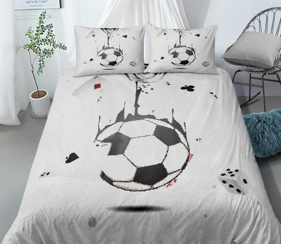 3D Football Dice 0095 Bed Pillowcases Quilt