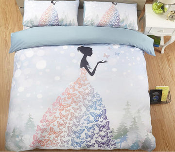 3D Female Butterfly Skirt 1066 Bed Pillowcases Quilt