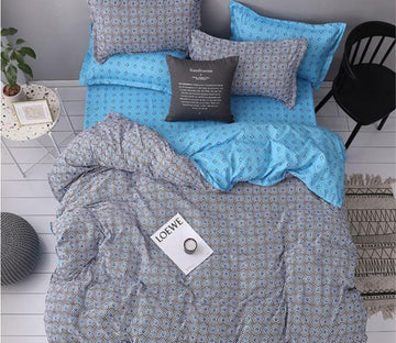 3D Gray Checkered Pattern 8131 Bed Pillowcases Quilt