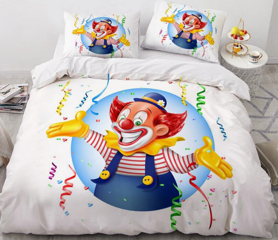 3D Cartoons Clown 55170 Bed Pillowcases Quilt