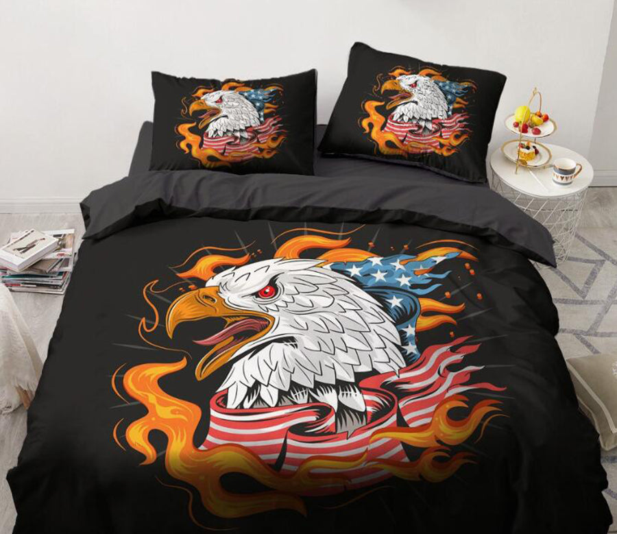 3D Eagle 9127 Bed Pillowcases Quilt