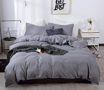 3D Dark Gray 1084 Bed Pillowcases Quilt