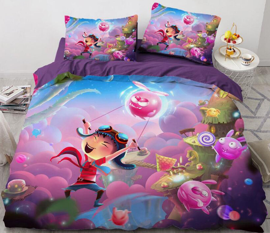 3D Cartoons Child Pink Ball 55192 Bed Pillowcases Quilt