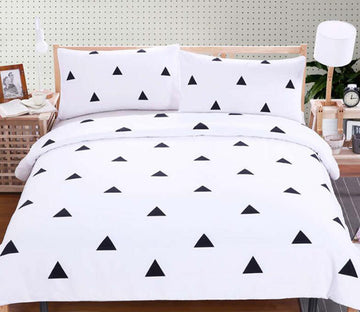 3D Simple Triangle 9016 Bed Pillowcases Quilt