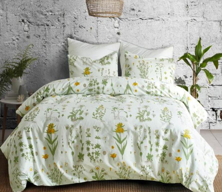 3D Green Flower 66146 Bed Pillowcases Quilt