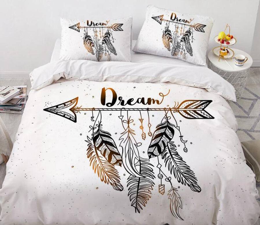3D Spear Feather 88167 Bed Pillowcases Quilt