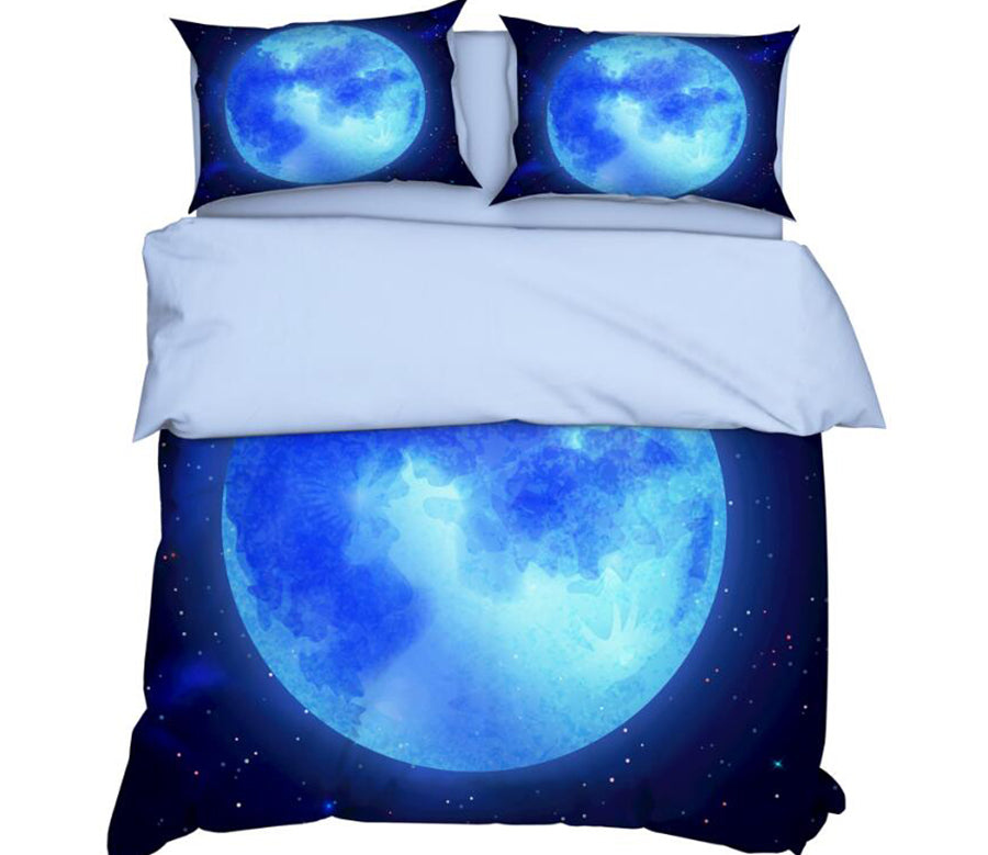 3D Blue Moon 11114 Bed Pillowcases Quilt
