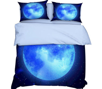 3D Blue Moon 11114 Bed Pillowcases Quilt