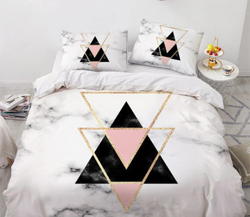 3D Inverted Triangle 9123 Bed Pillowcases Quilt