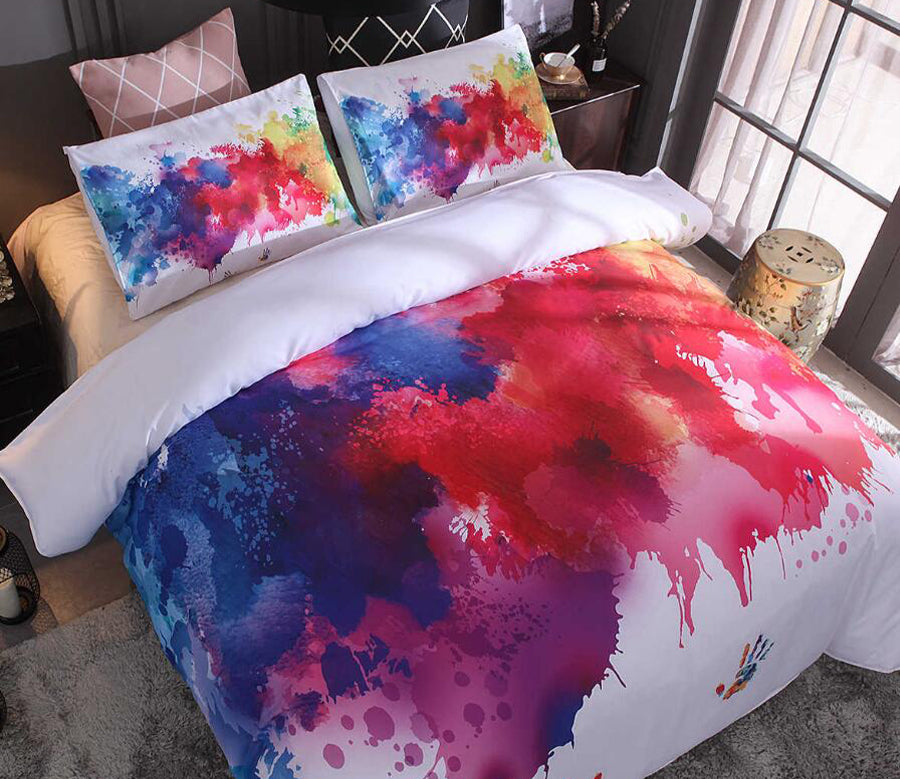 3D Colorful Watercolor Splash Ink 9978 Bed Pillowcases Quilt