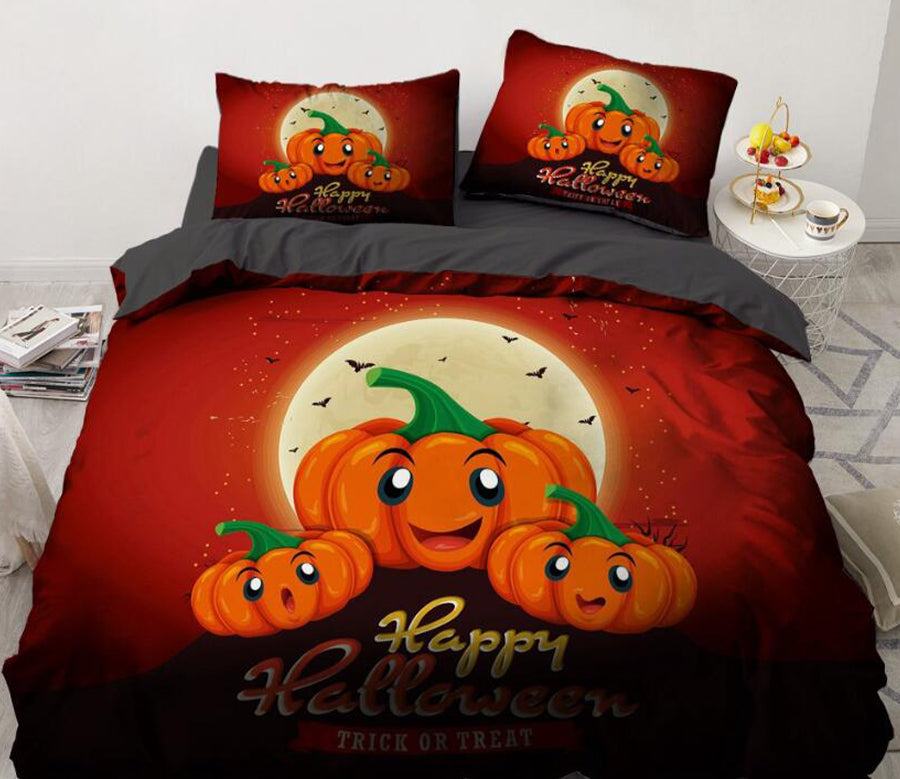 3D Cartoon Pumpkin 8026 Bed Pillowcases Quilt
