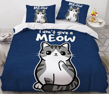 3D Cartoons Cat 8816 Bed Pillowcases Quilt