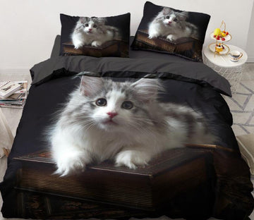 3D Longhair Cat 77123 Bed Pillowcases Quilt