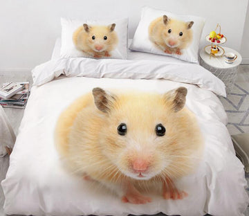 3D Little Hamster 77136 Bed Pillowcases Quilt