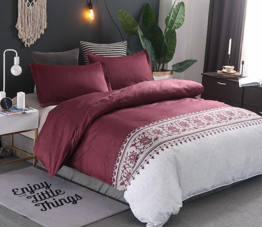 3D Crimson Pattern 9972 Bed Pillowcases Quilt