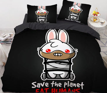 3D Cartoons Rabbit 8822 Bed Pillowcases Quilt