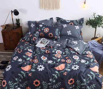 3D Flowers And Birds 8112 Bed Pillowcases Quilt