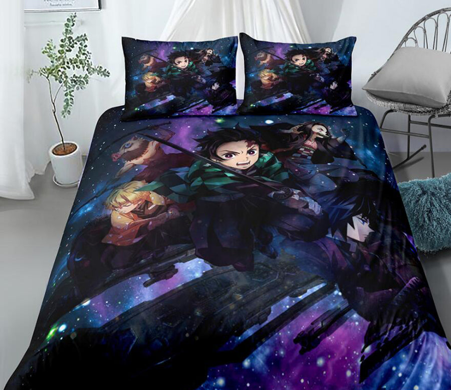 3D Demon Slayer Kamado Tanjiro 99101 Bed Pillowcases Quilt