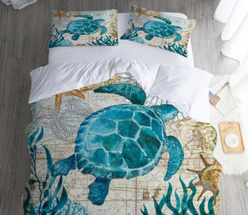 3D Sea Turtle 9012 Bed Pillowcases Quilt