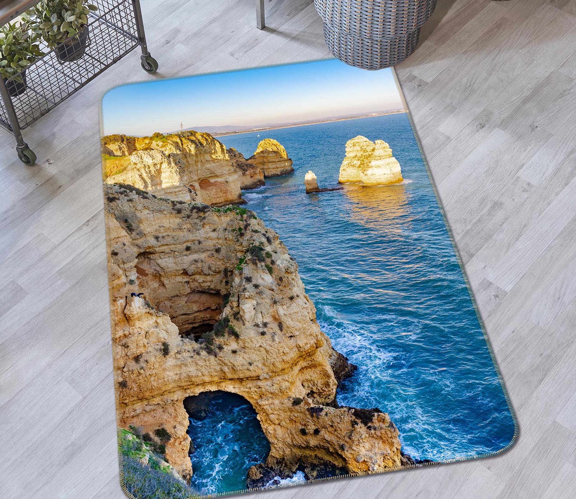 3D Sea Stone 26058 Non Slip Rug Mat