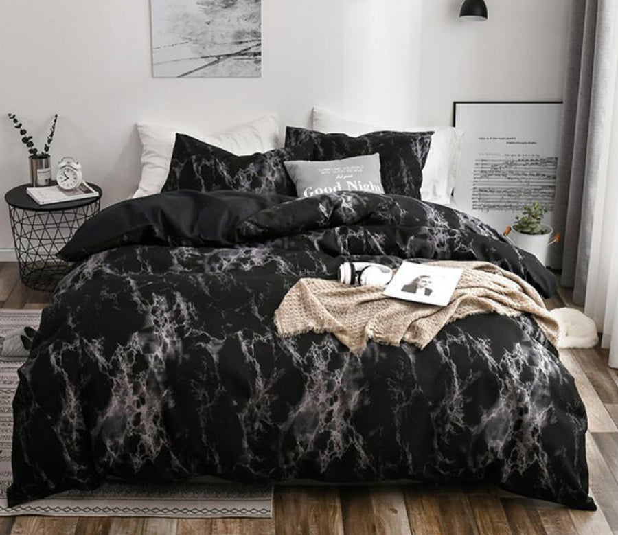 3D Marble-Black 1162 Bed Pillowcases Quilt
