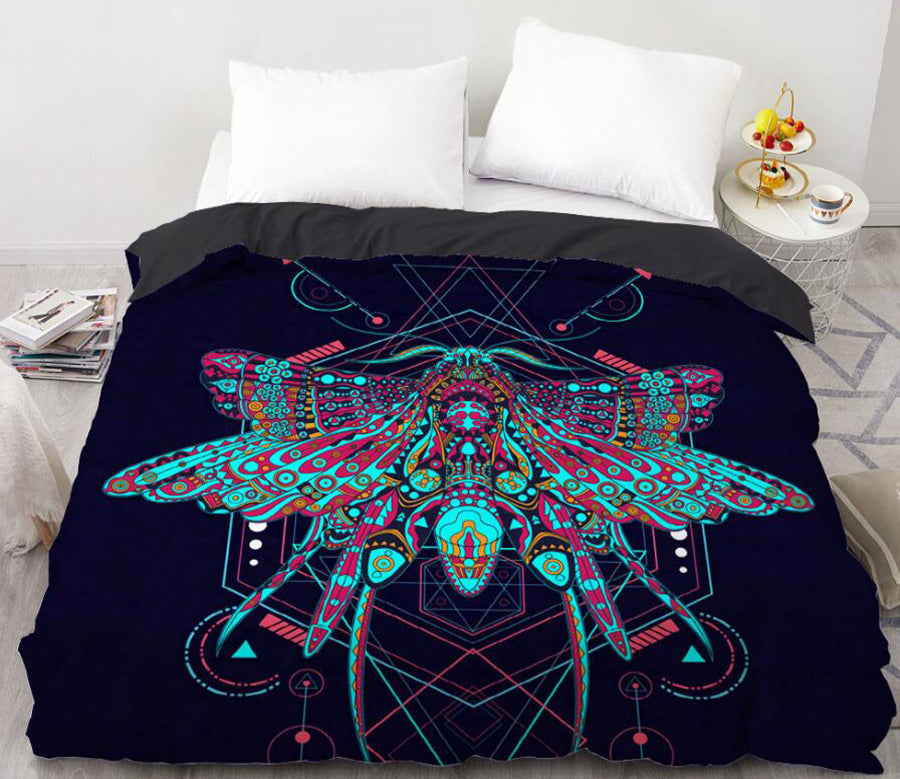 3D Moth 99193 Bed Pillowcases Quilt