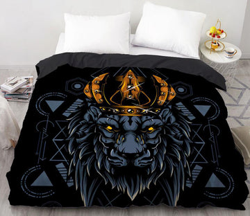 3D Lion Crown 99194 Bed Pillowcases Quilt