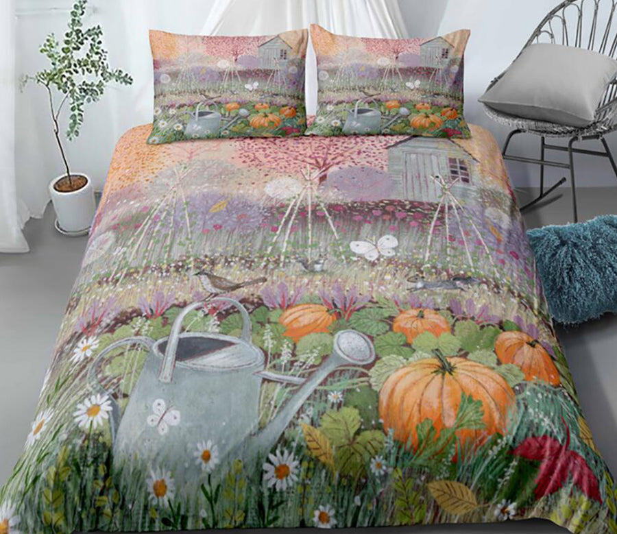 3D Garden Pumpkin 1116 Bed Pillowcases Quilt