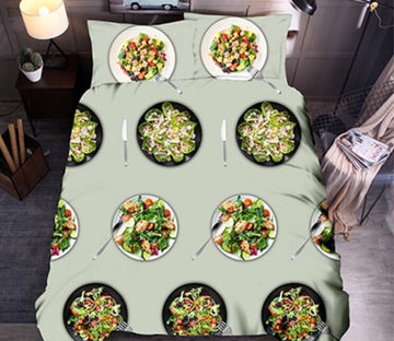 3D Food Dishes 1184 Bed Pillowcases Quilt