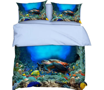 3D Sea Turtle Sea Fish Seabed 9941 Bed Pillowcases Quilt