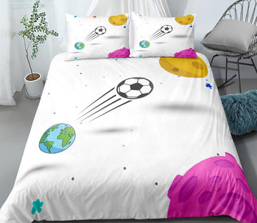 3D Football Planet 1141 Bed Pillowcases Quilt