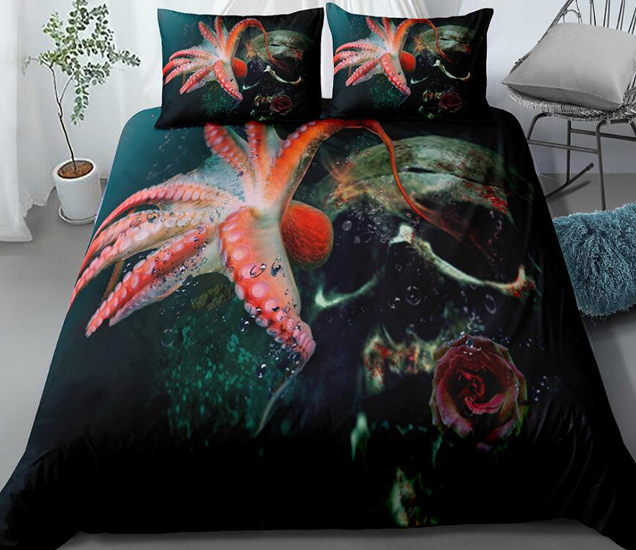 3D Seabed Octopus 0148 Bed Pillowcases Quilt